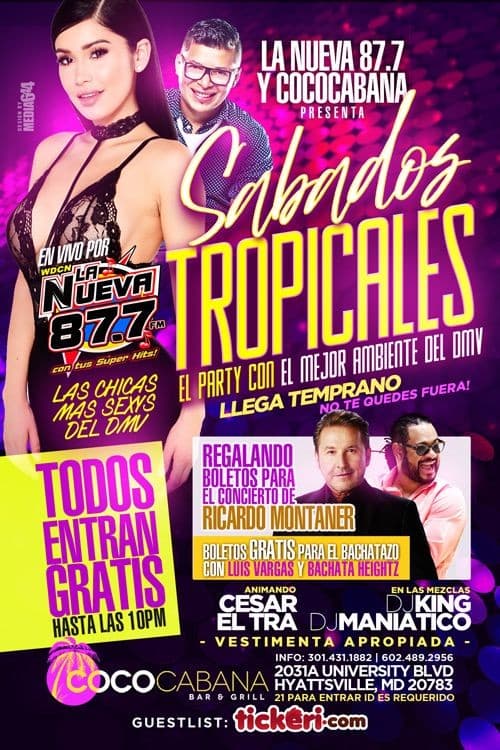 Event - Sabados Tropicales - Adelphi, Maryland - 10 de marzo de 2018 | concert tickets