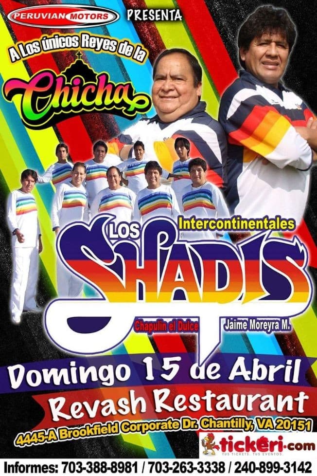 Event - Intercontinentales Los Shapis en Chantilly,VA - Chantilly, Virginia - April 15, 2018 | concert tickets