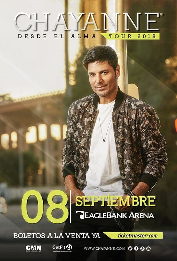 Event - Chayanne - Desde el Alma Tour 2018 - Fairfax, Virginia - September 8, 2018 | concert tickets