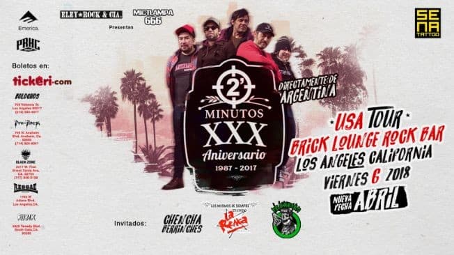 Event - 2 Minutos XXX Aniversario en Los Angeles,CA - Maywood, California - 7 de abril de 2018 | concert tickets