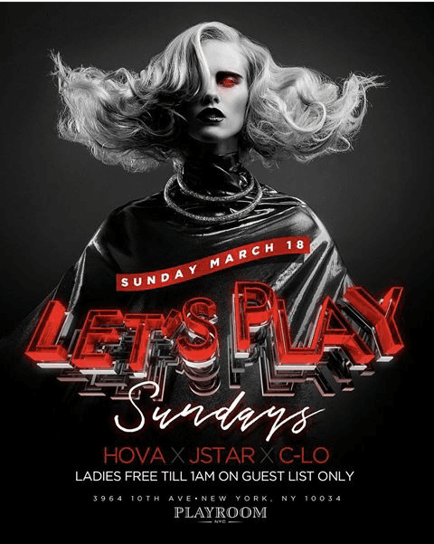 Event - Let's Play Sundays March Madness Edition At Playroom Lounge NYC - New York, New York - March 18, 2018 | concert tickets
