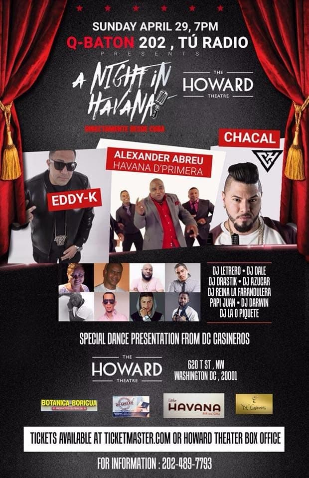 Event - Havana D' Primera & El Chacal - Washington, District Of Columbia - April 29, 2018 | concert tickets