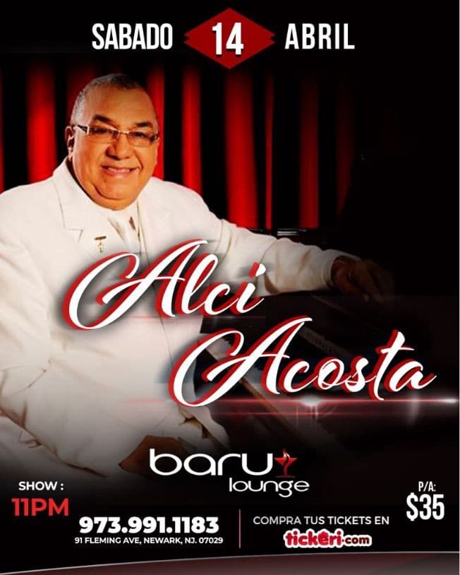 Event - ALCI ACOSTA - Newark, New Jersey - April 14, 2018 | concert tickets