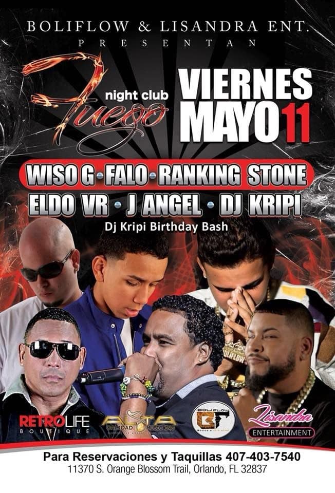 Event - Reggaeton Old School Concert  WISO G,FALO,RANKING STONE - Orlando, Florida - 11 de mayo de 2018 | concert tickets