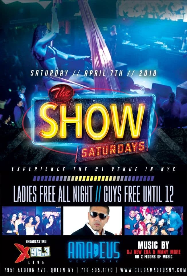 Event - Show Saturdays At Amadeus Nightclub - Queens, New York - April 7, 2018 | concert tickets