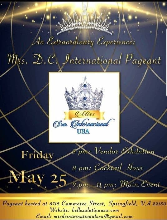 Event - Mrs. D.C. International Pageant en Springfield,VA - Springfield, Virginia - May 25, 2018 | concert tickets
