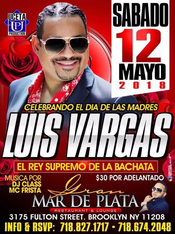 Event - Luis Vargas en Brooklyn,NY - Brooklyn, New York - May 12, 2018 | concert tickets