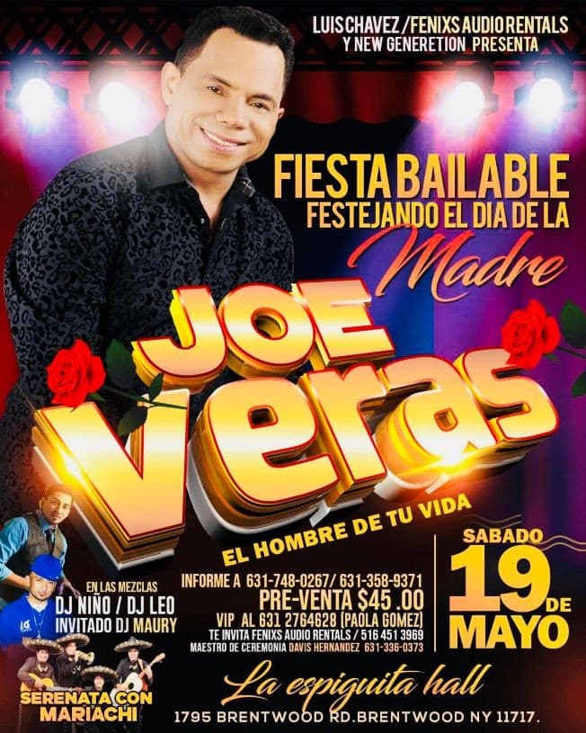 Event - Joe Veras en Brentwood,NY - Brentwood, New York - 19 de mayo de 2018 | concert tickets