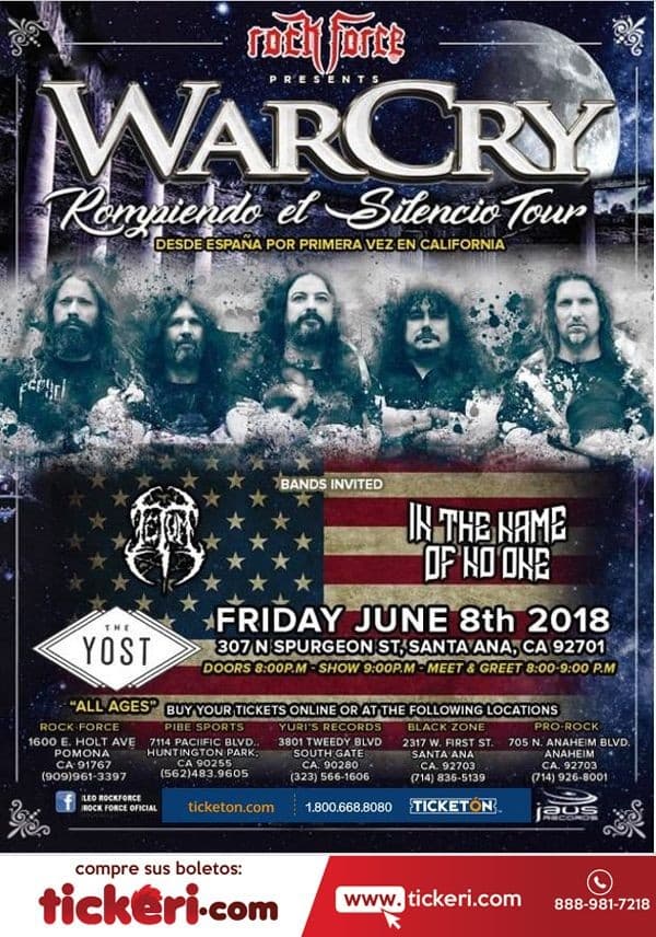 Event - Warcry en Santa Ana CA - Santa Ana, California - June 8, 2018 | concert tickets