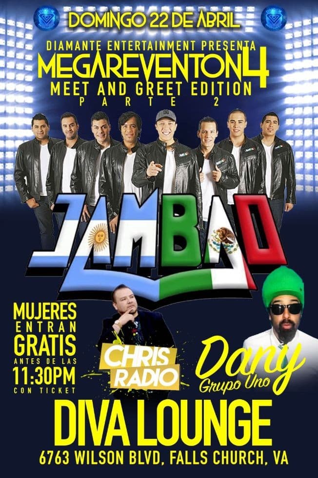 Event - Jambao & Dany Grupo Uno! Meet & Greet @DIVA LOUNGE - Falls Church, Virginia - April 22, 2018 | concert tickets