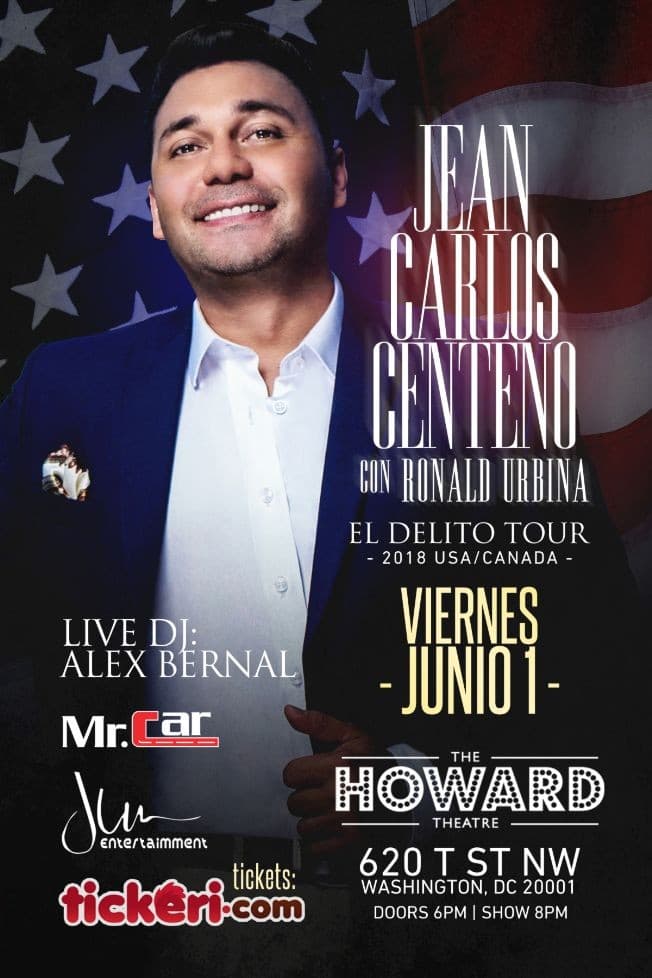 Event - Jean Carlos Centeno en Washington DC - Washington, District Of Columbia - June 1, 2018 | concert tickets