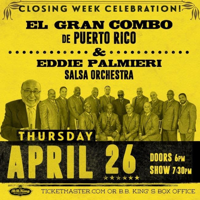 Event - El Gran Combo de Puerto Rico & Eddie Palmieri Salsa Orchestra - New York, New York - April 26, 2018 | concert tickets