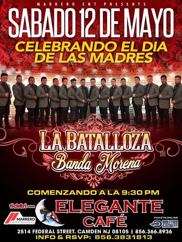 Event - La Batalloza Banda Morena en Camden,NJ - Camden, New Jersey - May 12, 2018 | concert tickets