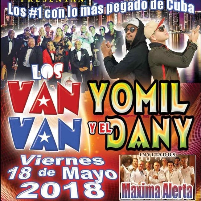 Event - Los Van Van con Yomil y El Dany - Elizabeth, New Jersey - May 18, 2018 | concert tickets