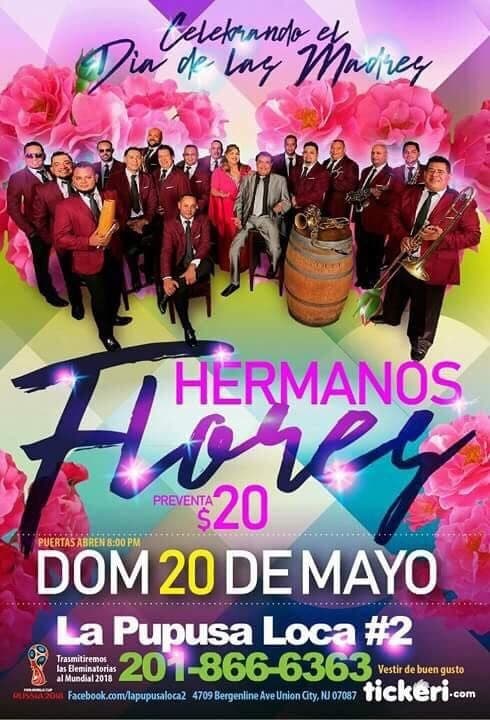 Event - Hermanos Flores en Union City.,NJ - Union City, New Jersey - 20 de mayo de 2018 | concert tickets