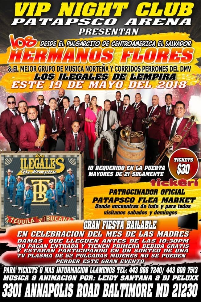 Event - LOS HERMANOS FLORES - BALTIMORE, Maryland - May 19, 2018 | concert tickets