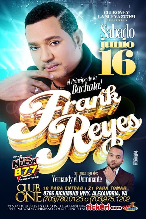 Event - Frank Reyes - Alexandria, Virginia - June 16, 2018 | concert tickets