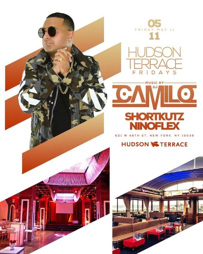 Event - Hudson Terrace Fridays DJ Camilo Live At Hudson Terrace - New York, New York - May 11, 2018 | concert tickets