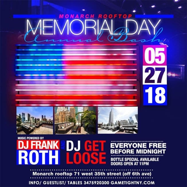 Event - Monarch Rooftop Lounge MDW 2018 Everyone FREE (Gametight) - New York, New York - May 27, 2018 | concert tickets