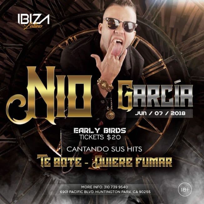 Event - Nio Garcia en Huntington Park,CA - Huntington Park, California - June 7, 2018 | concert tickets