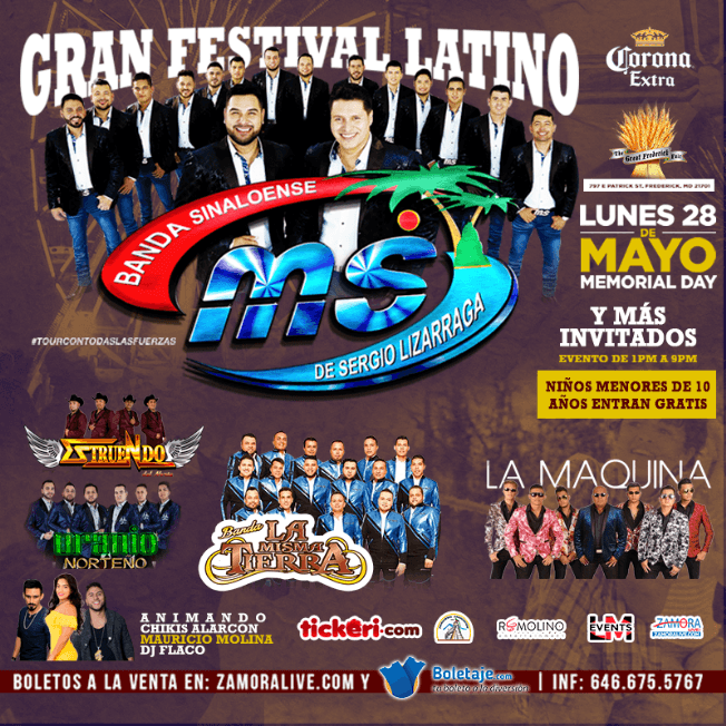 Event - Banda MS En El DMV-TICKETS AVAILABLE AT THE DOOR - Frederick, Maryland - May 28, 2018 | concert tickets