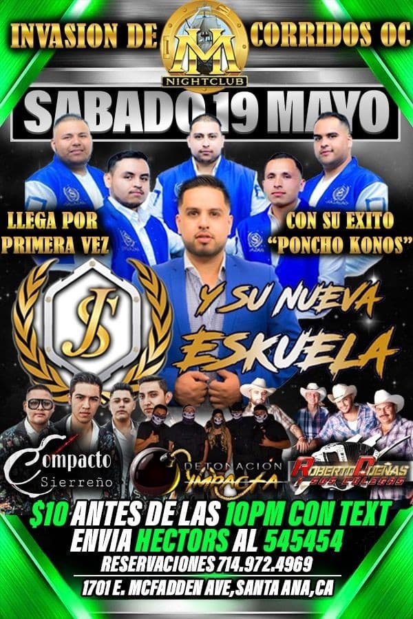 Event - JR SALAZAR POR PRIMERA VEZ! Y MAS! - Santa Ana, California - May 19, 2018 | concert tickets