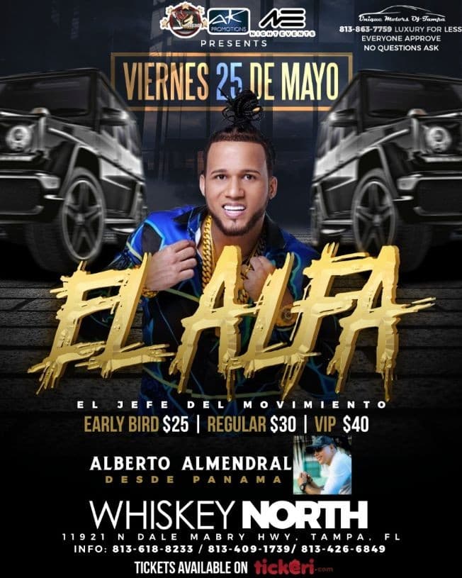 Event - El ALFA El JEFE LIVE IN CONCERT - Tampa, Florida - May 25, 2018 | concert tickets