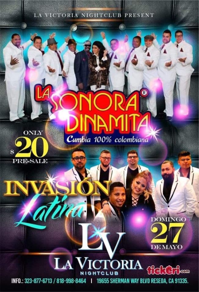 Event - La Sonora Dinamita y Invasion Latina - Reseda, California - May 27, 2018 | concert tickets