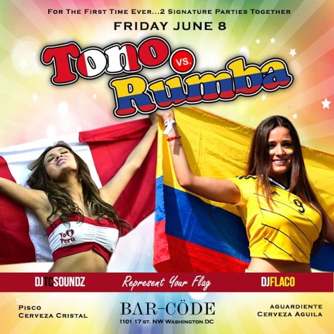 Event - Tono PERUANO vs Rumba COLOMBIANA en Washington DC - Washington, District Of Columbia - 8 de junio de 2018 | concert tickets