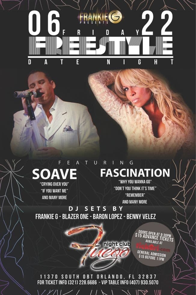 Event - Freestyle Date Night Featuring Soave and Fascination - Orlando, Florida - June 22, 2018 | concert tickets