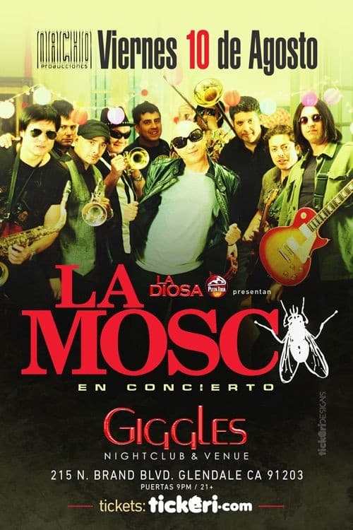 Event - LA MOSCA TSE TSE EN LOS ANGELES-CANCELADO - Glendale, California - 10 de agosto de 2015 | concert tickets