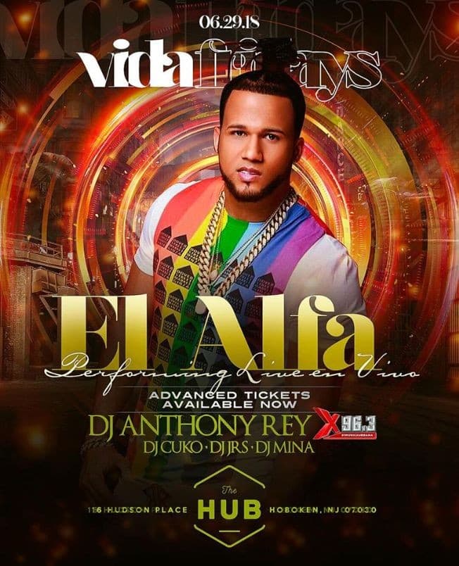 Event - El Alfa Live At The Hub Hoboken - Hoboken, New Jersey - June 29, 2018 | concert tickets