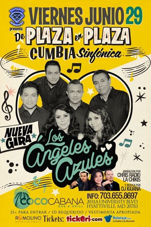 Event - Diamante Ent. Presenta Los Angeles Azules @Cococabana - Adelphi, Maryland - June 29, 2018 | concert tickets