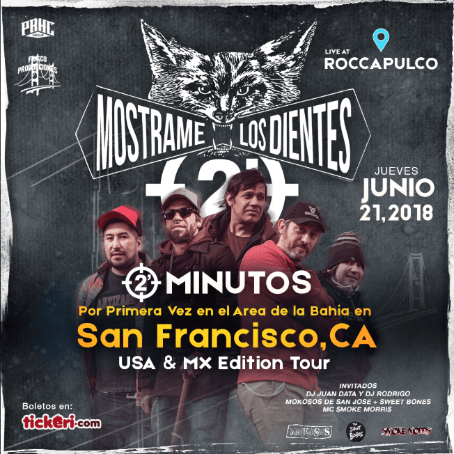 Event - 2 Minutos en concierto San Francisco - San Francisco, California - June 21, 2018 | concert tickets