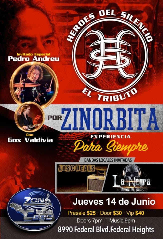 Event - Heroes del Silencio, El Tributo en Denver, CO - Federal Heights, Colorado - June 14, 2018 | concert tickets