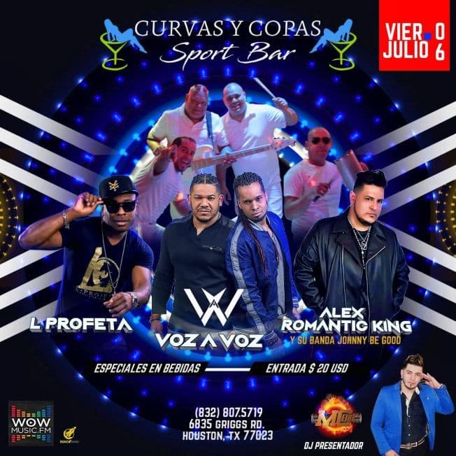 Event - CRAN INGNAURACION DE CURVAS Y COPAS SPORT BAR - Houston, Texas - 6 de julio de 2018 | concert tickets