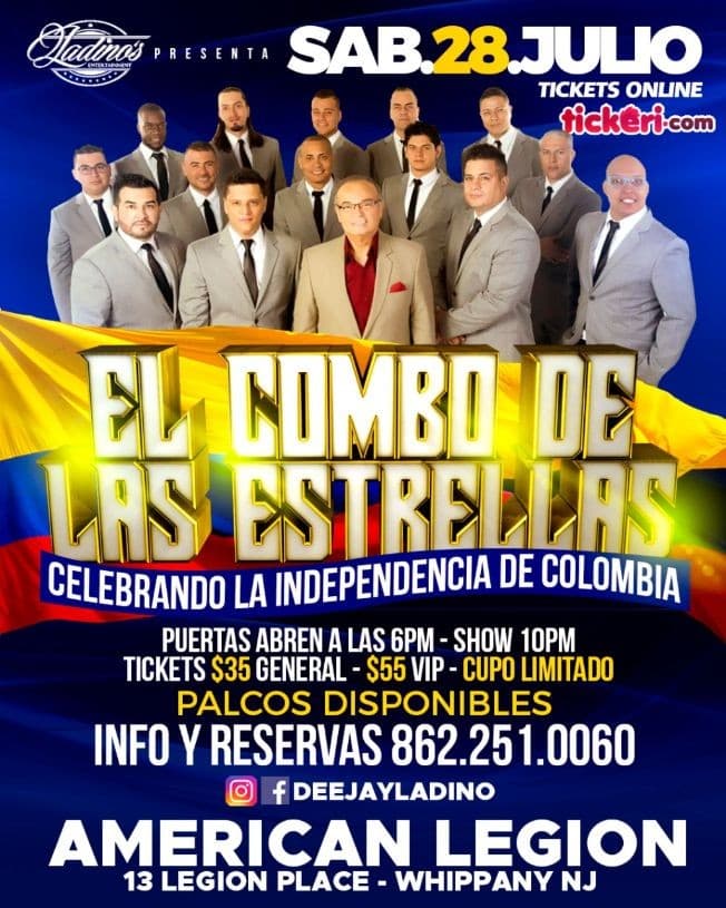 Event - EL COMBO DE LAS  ESTRELLAS - Whippany, New Jersey - July 28, 2018 | concert tickets