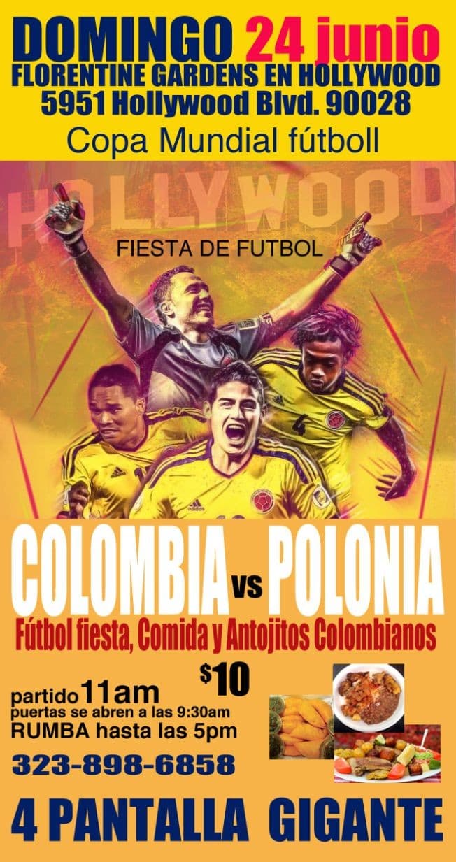 Event - COLOMBIA VS POLONIA en Hollywood, CA - Los Angeles, California - June 24, 2018 | concert tickets