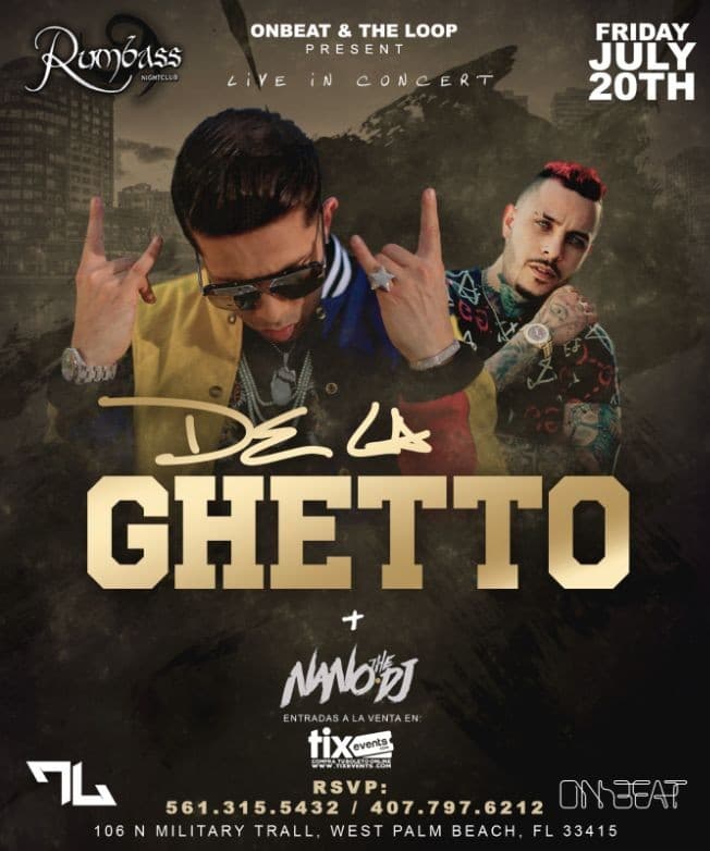 Event - DE LA GHETTO en West Palm Beach, FL - West Palm Beach, Florida - July 20, 2018 | concert tickets