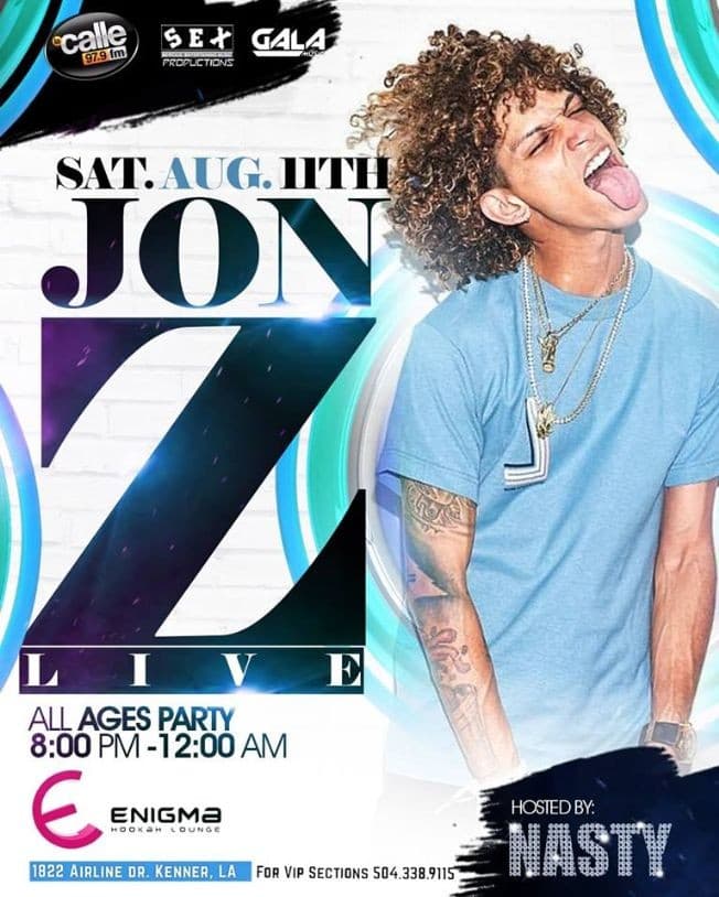 Event - JON Z - Kenner, Louisiana - 11 de agosto de 2018 | concert tickets