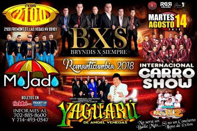 Event - Romanticumbia 2018 Las Vegas - Las Vegas, Nevada - 14 de agosto de 2018 | concert tickets