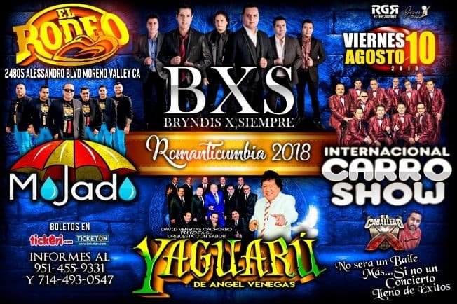 Event - Romanticumbia 2018 Moreno Valley - Moreno Valley, California - 10 de agosto de 2018 | concert tickets