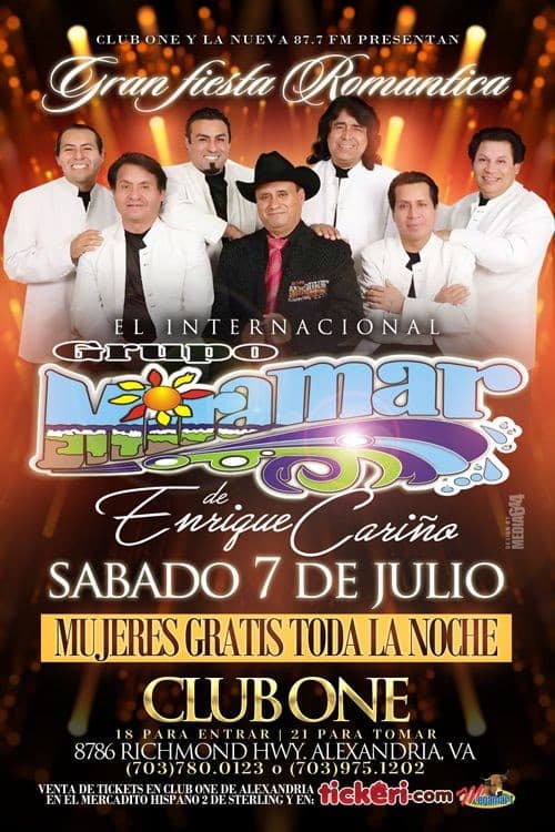 Event - Grupo Miramar de Enrique Cariño en Alexandria,VA - Alexandria, Virginia - July 7, 2018 | concert tickets