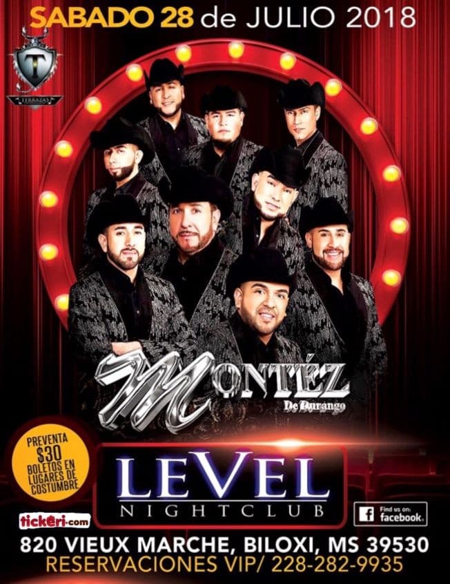 Event - Montez de Durango en Biloxi,MS - Biloxi, Mississippi - July 28, 2018 | concert tickets