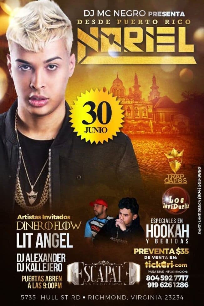 Event - Noriel en Richmond,VA - Richmond, Virginia - June 30, 2018 | concert tickets