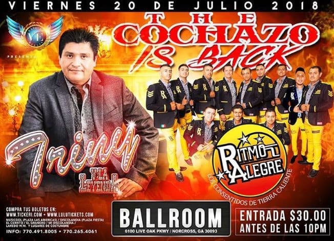Event - Triny y La Leyenda & Ritmo Alegre en Norcross,GA - Norcross, Georgia - July 20, 2018 | concert tickets
