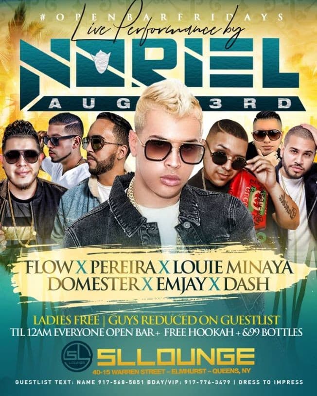 Event - Noriel Live At SL Lounge - Queens, New York - 3 de agosto de 2018 | concert tickets