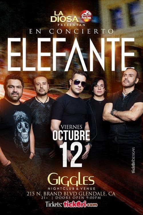 Event - ELEFANTE EN LOS ANGELES - Glendale, California - October 12, 2018 | concert tickets