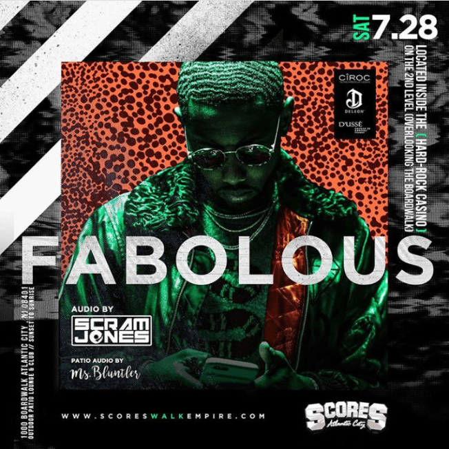 Event - Fabolous Live At Scores Atlantic City - Atlantic City, New Jersey - July 28, 2018 | concert tickets