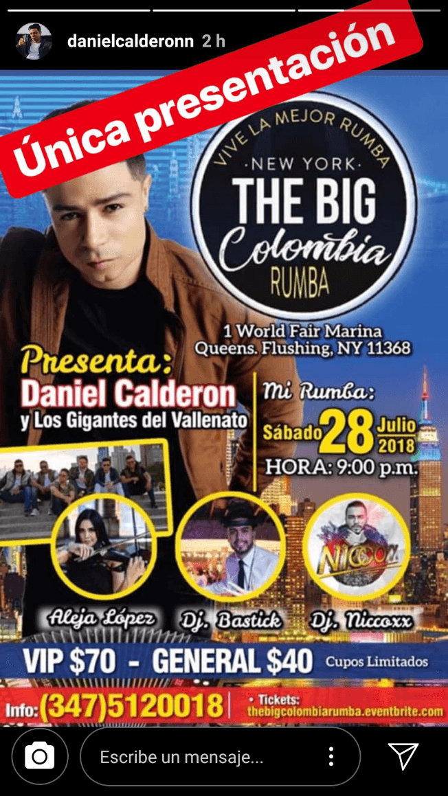 Event - The BIG COLOMBIA RUMBA, 2018 - Queens, New York - July 28, 2018 | concert tickets
